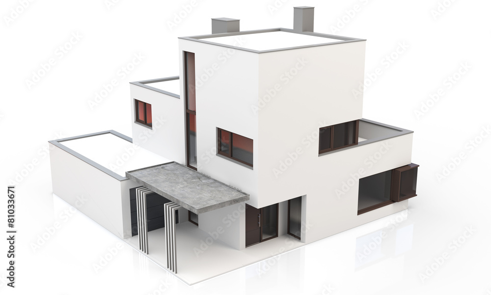 3d generic modern house 3d generic modern house