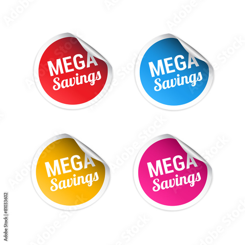 Mega Savings Stickers