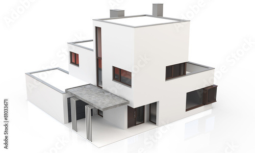 3d generic modern house