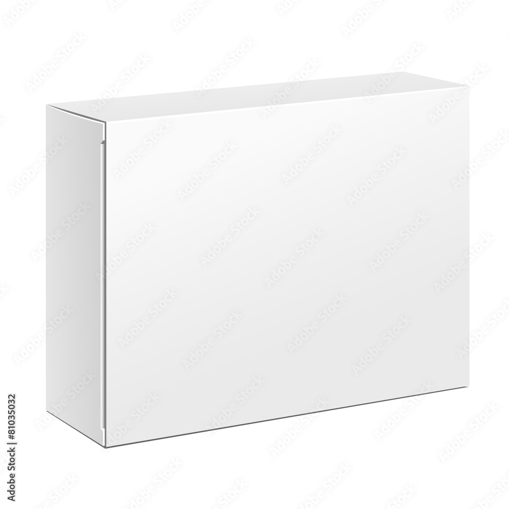 White Product Cardboard Package Box - obrazy, fototapety, plakaty 