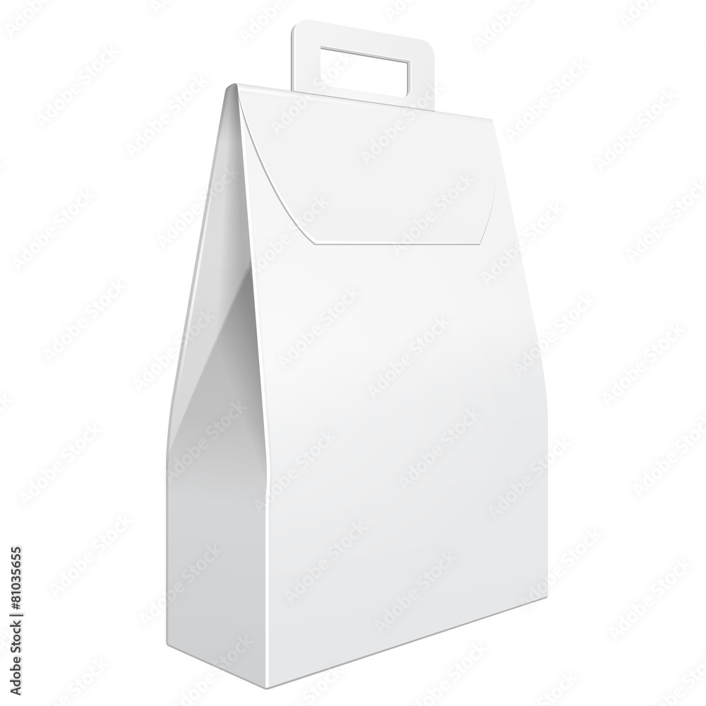 White Cardboard Carry Box Bag White Cardboard Carry Box Bag