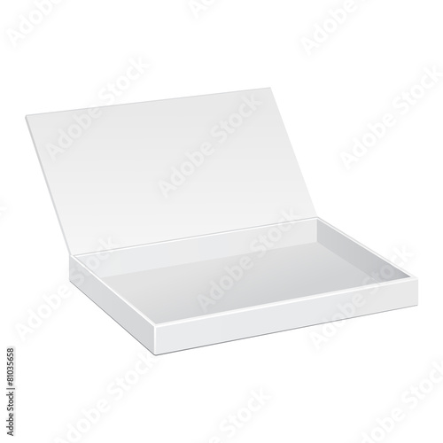 Opened White Cardboard Package Box
