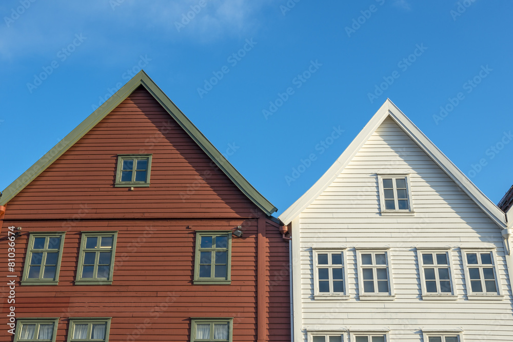 historic buildings of Bryggen in the City of Bergen, Norway historic buildings of Bryggen in the City of Bergen, Norway