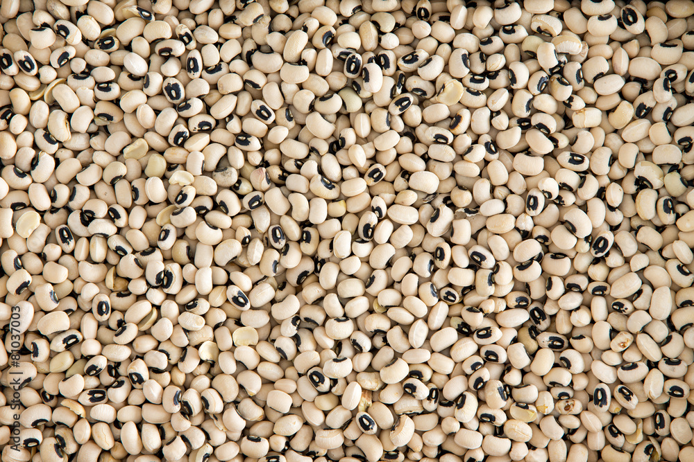 Fototapeta premium Background texture of black-eyed beans
