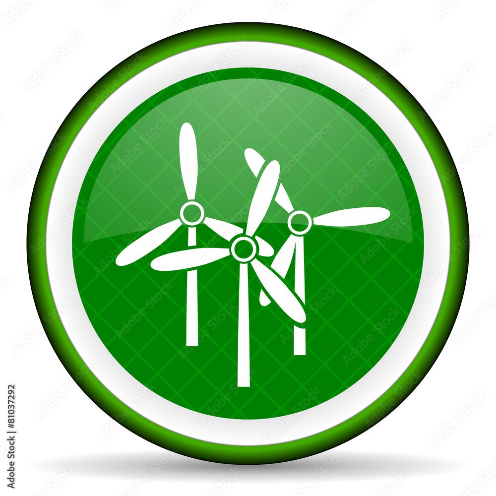 windmill green icon renewable energy sign windmill green icon renewable energy sign