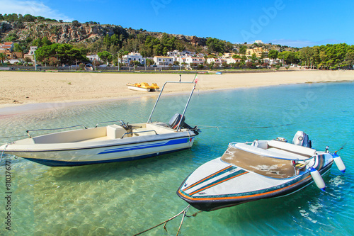 Boats in a port in San Vito Lo Capo, Sicily, Italy