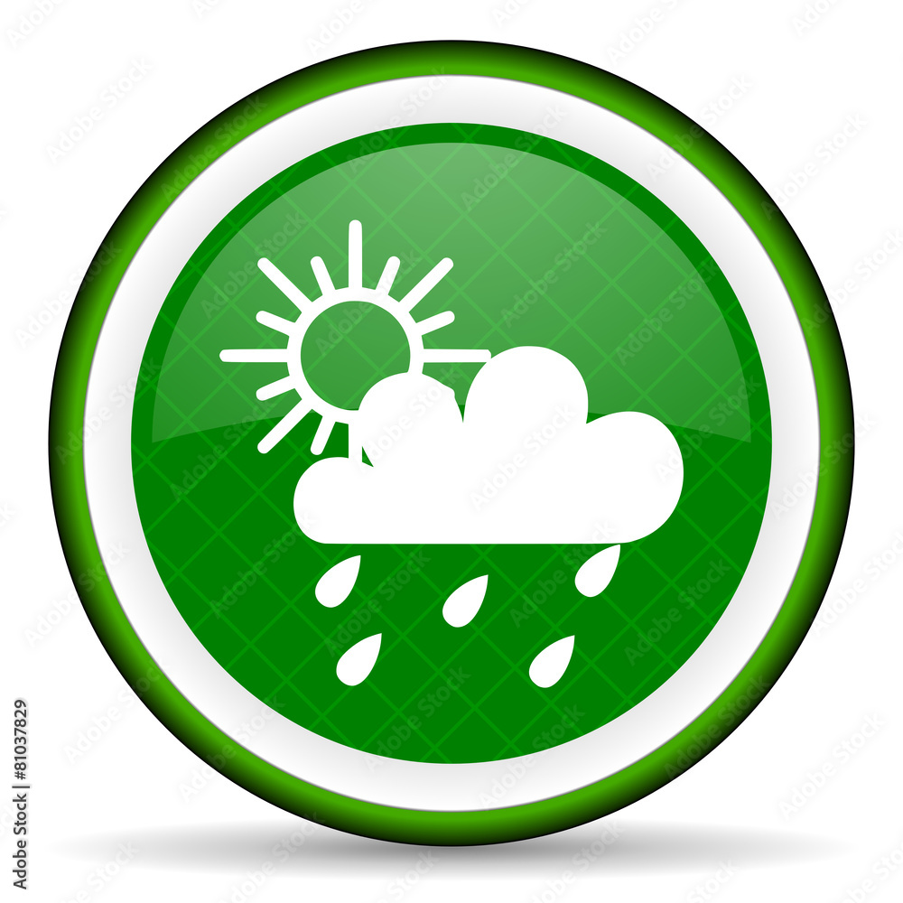 rain green icon waether forecast sign rain green icon waether forecast sign