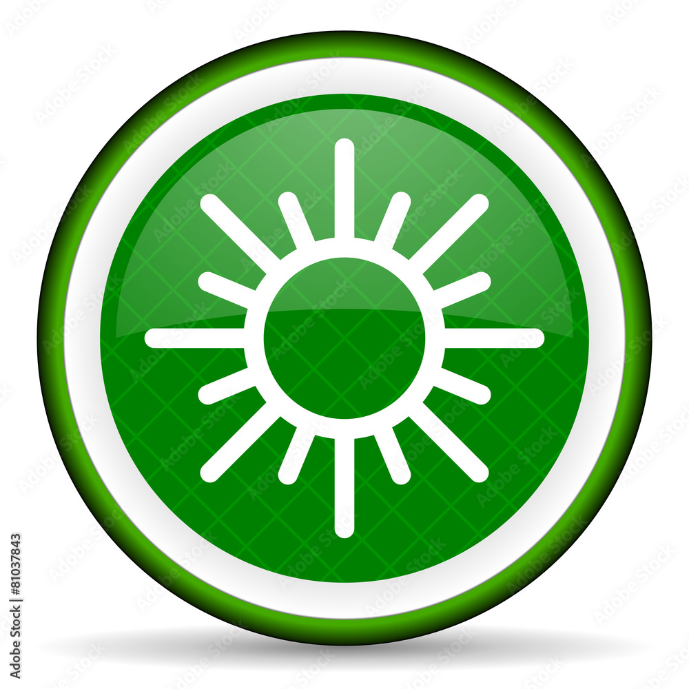 sun green icon waether forecast sign