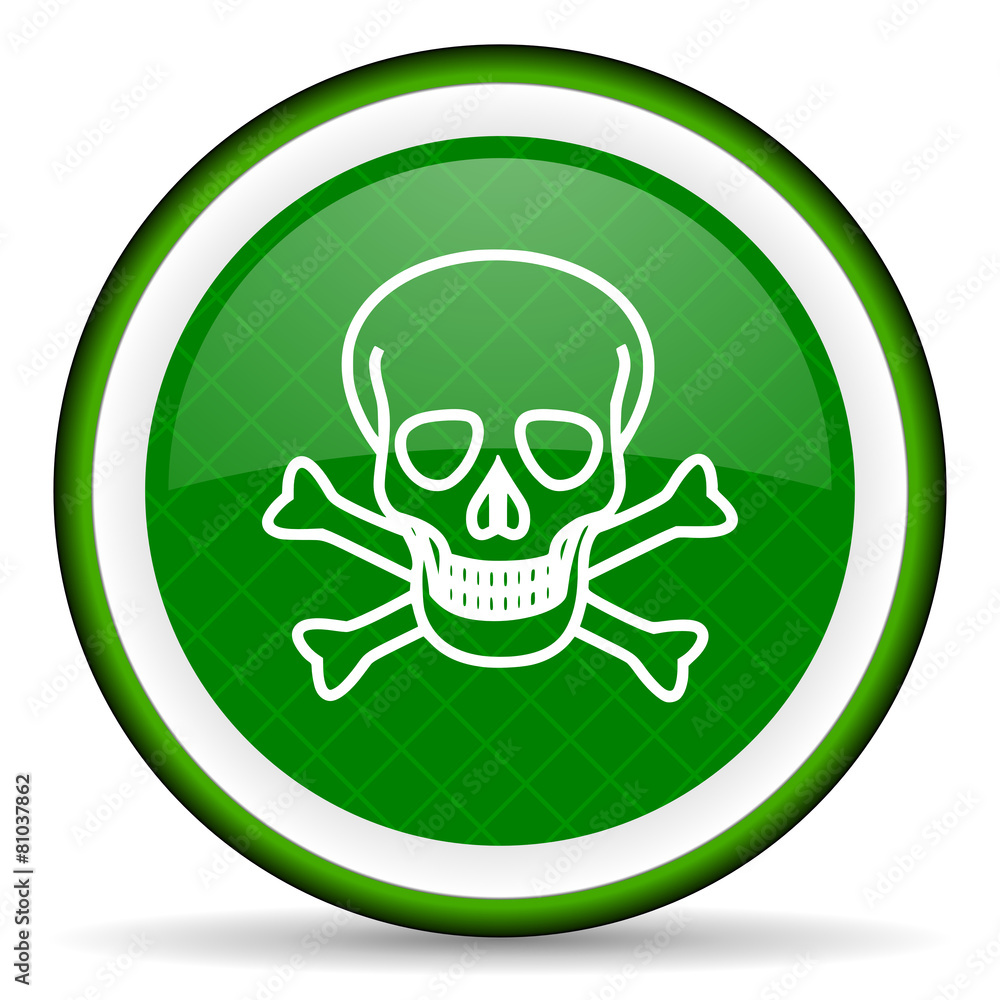 skull green icon death sign skull green icon death sign
