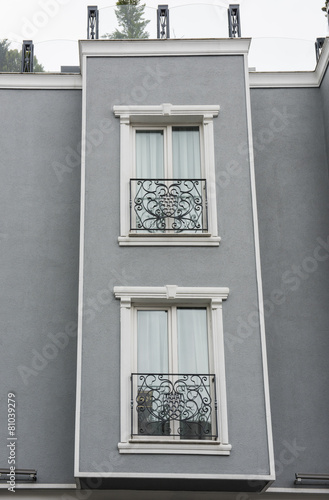 Exterior detail of apartment architecture
