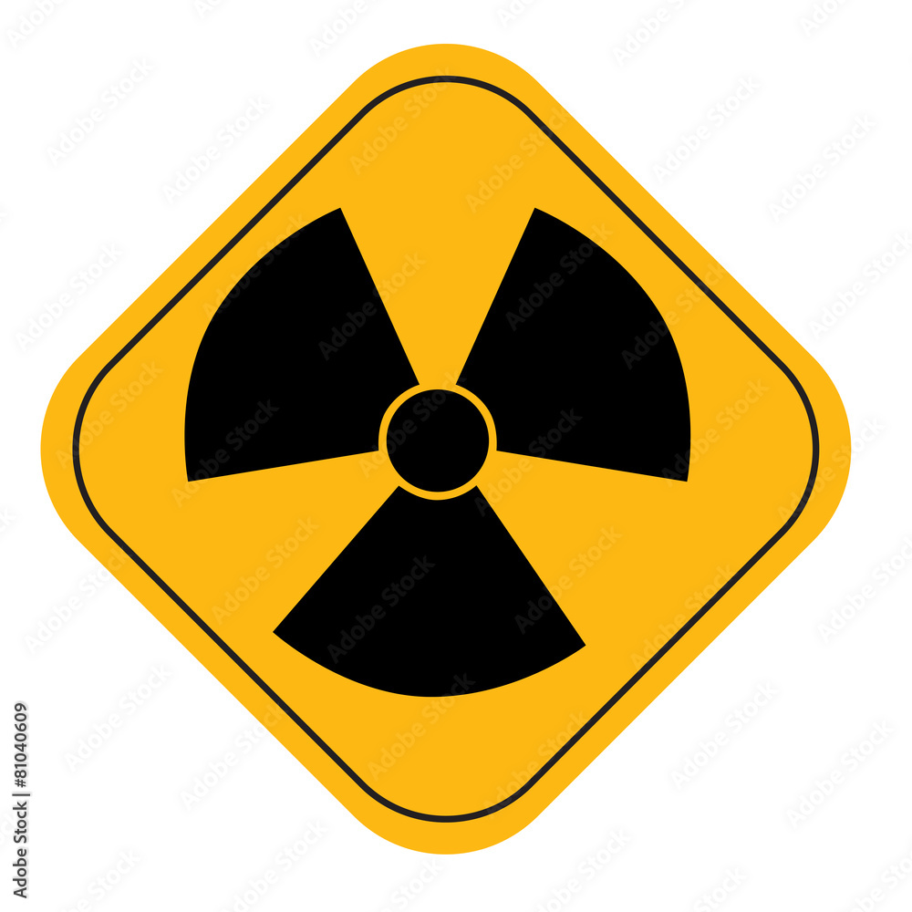 Fototapeta premium Radiation hazard symbol sign