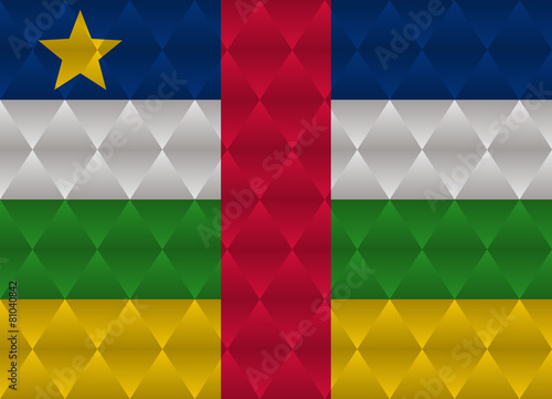 central african republic low poly flag