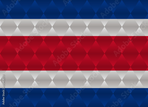 costa rica low poly flag