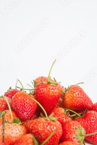 strawberry on white paper background