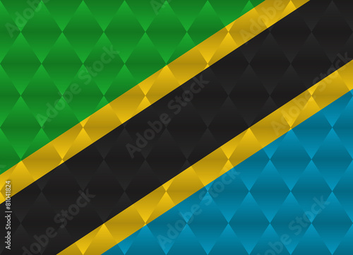 tanzania low poly flag
