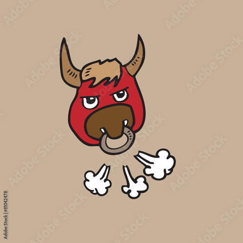 Bull angry