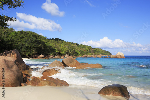 Beautiful beach Anse Lazio.