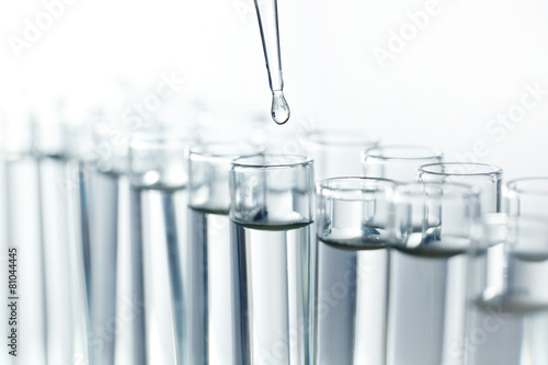 Pipette with drop of liquid