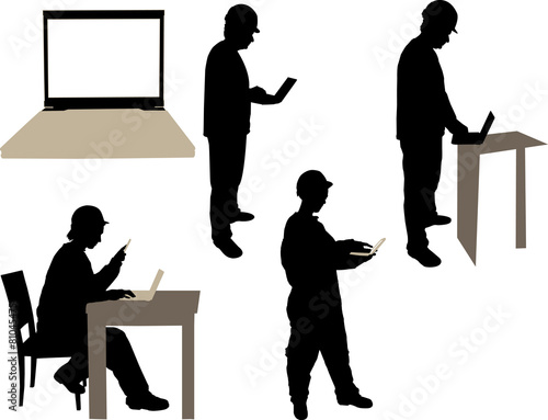Engineer working on a laptop