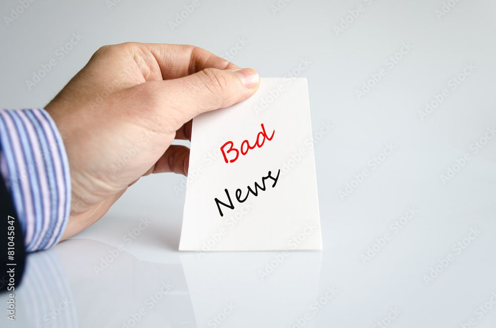 Text concept Bad News Text concept Bad News