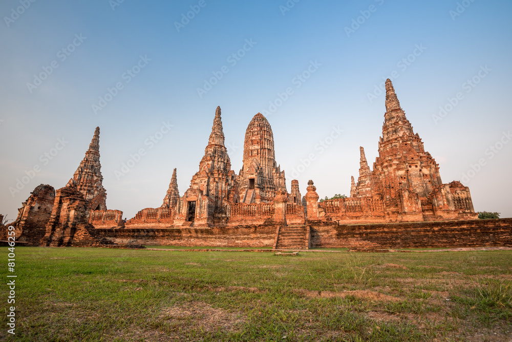 wat chaiwatthanaram temple, ayutthaya, thailand wat chaiwatthanaram temple, ayutthaya, thailand