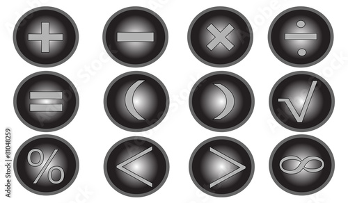 arithmetic signs buttons