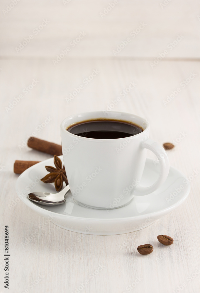 cup of coffee on wood cup of coffee on wood