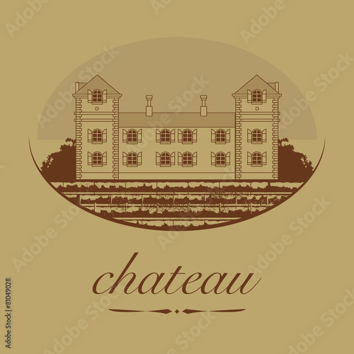 Vintage wine label, vector