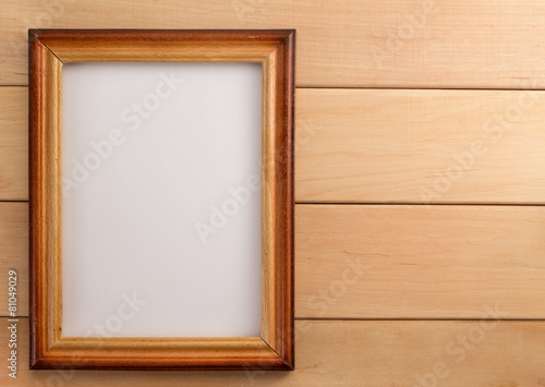 photo frame on wood