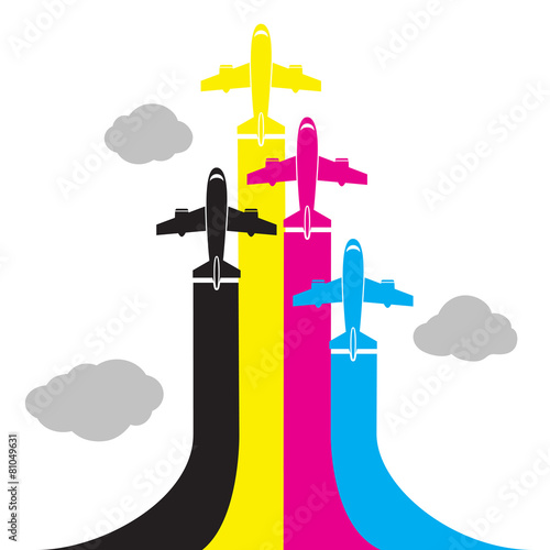 Aircraft flying in the sky