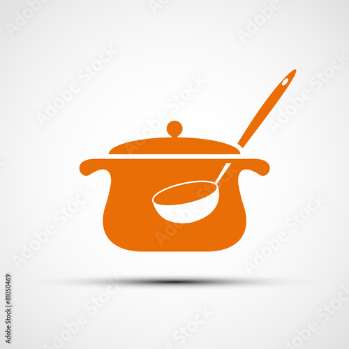 Logo pan with a ladle.
