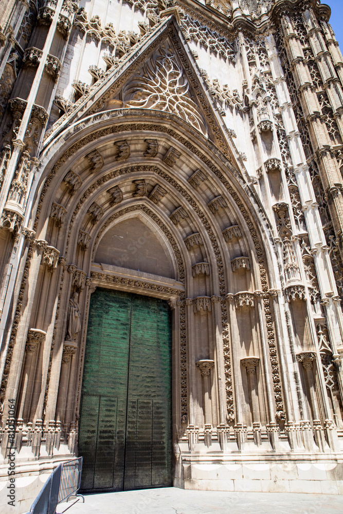 portal la Giralda Cathedral in Seville, Spain