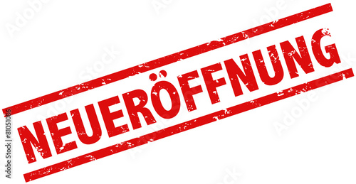 Neueröffnung Stempel rot grunge