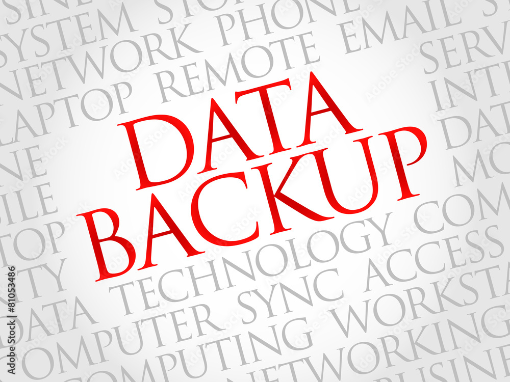 Data Backup word cloud concept