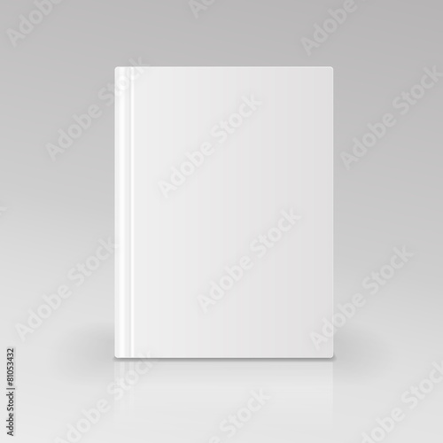 Blank book cover vector illustration. Isolated object