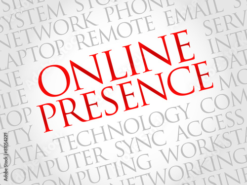 Online Presence word cloud concept