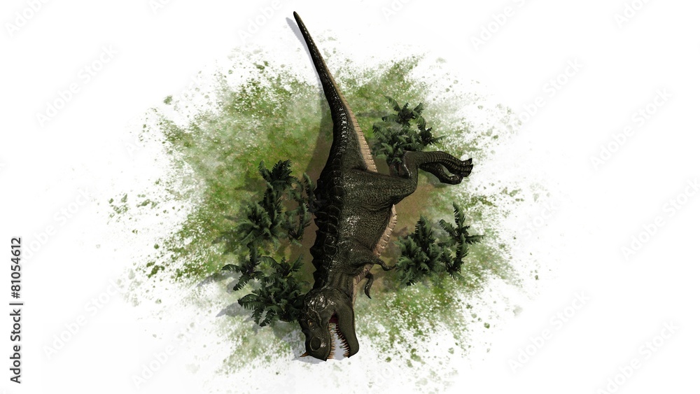 Fototapeta premium T-Rex Dinosaur - seperated on white background