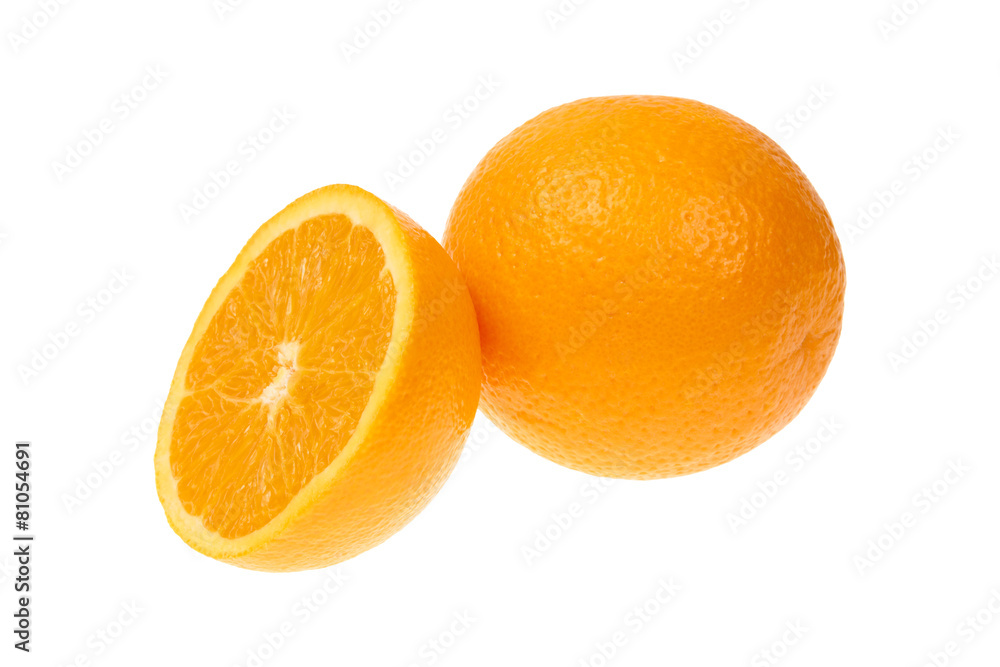 Orange fruit isolated on white background cutout Orange fruit isolated on white background cutout