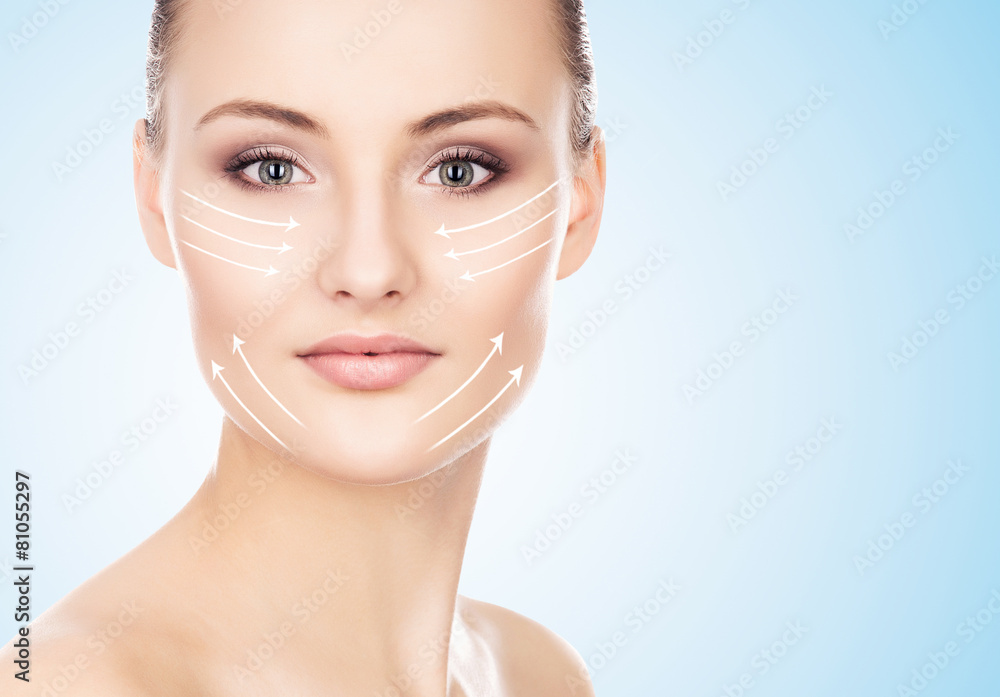 Fototapeta premium Portrait of beautiful, fresh, healthy and sensual girl isolated