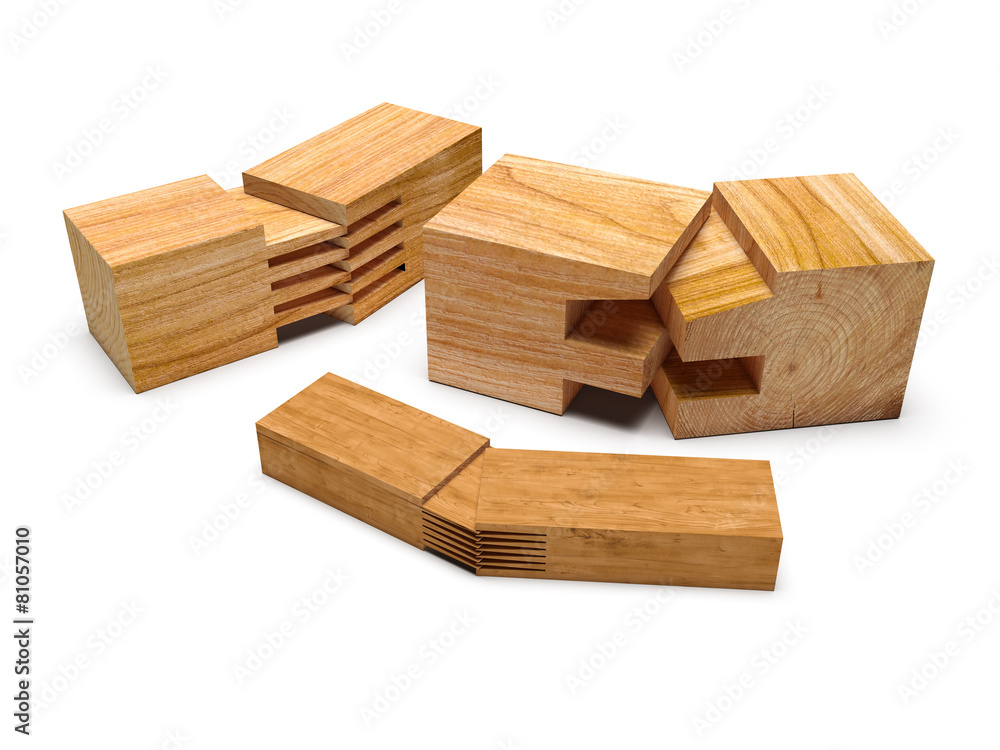 Sawed wood profile. Isolated Sawed wood profile. Isolated