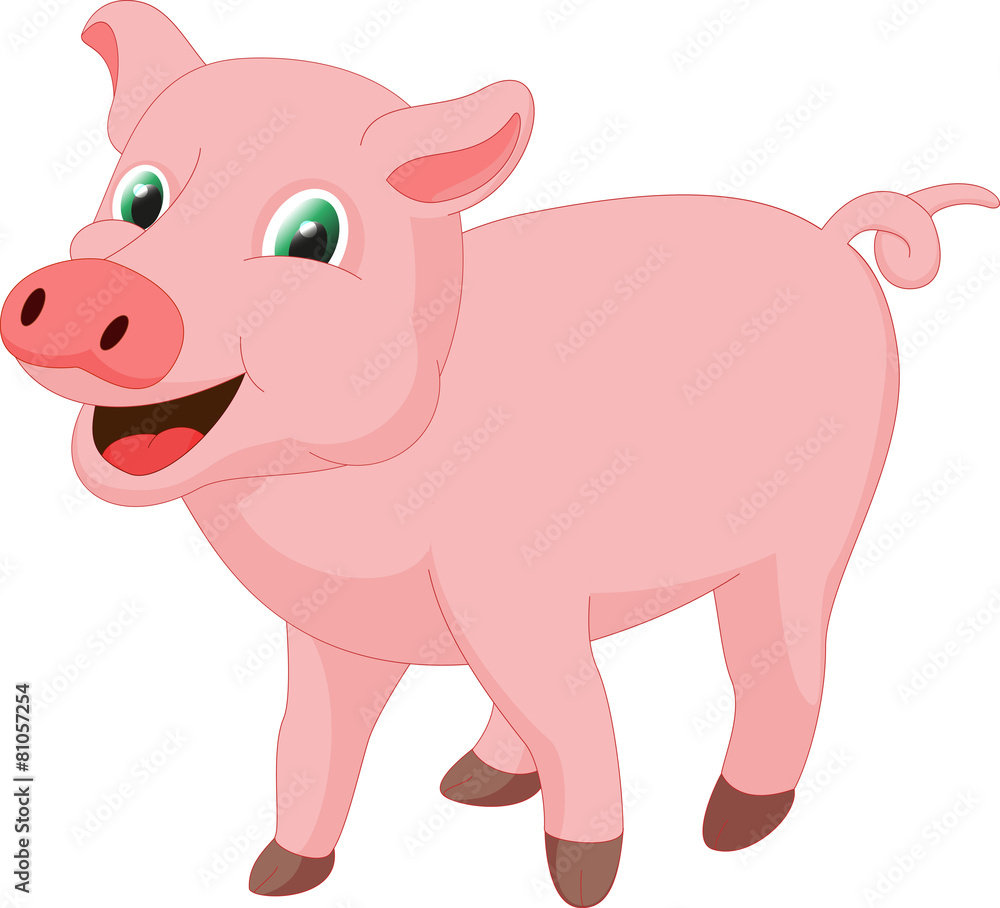 Fototapeta premium cute pig cartoon