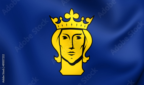 Flag of Stockholm, Sweden.