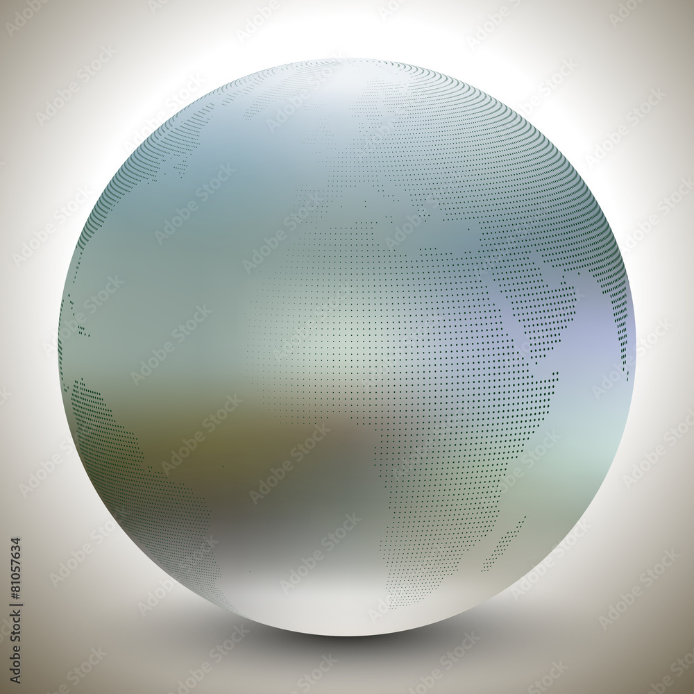 Dotted world globe, blurred design vector illustration Dotted world globe, blurred design vector illustration