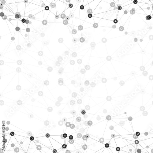 Molecule structure background  seamless pattern. Business