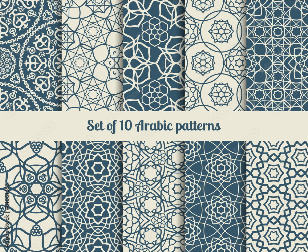 Naklejka premium Vector arabic patterns