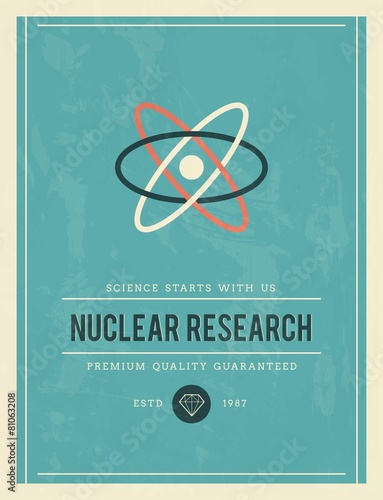vintage poster for nuclear research