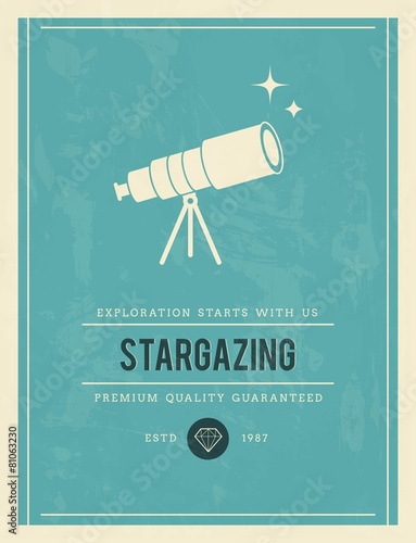 vintage poster for stargazing