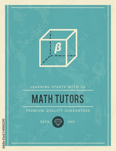 vintage poster for math tutors