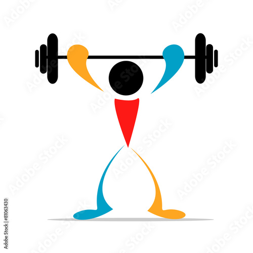 strongman with a barbell