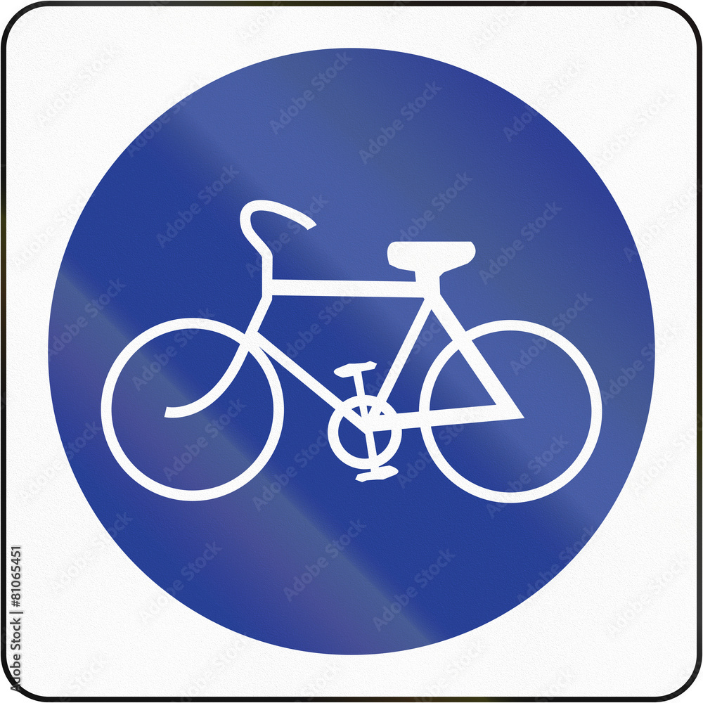 Bruneian sign for bicycle lane